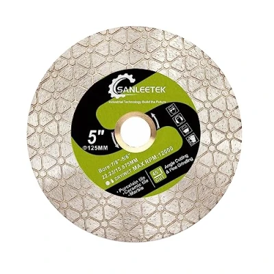 Image of Diamond Tile Saw Blade SANLEETEK 125mm Cutting Grinding Disc Triangular Design for Ceramic Porcelain Marble Artificial Stone Quartz