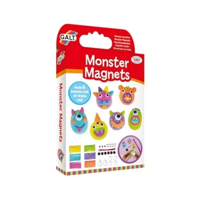 Image of Galt Monster Magnets Air Drying Clay Modelling Craft Kit for Kids Easy to Use and Mess Free Childrens Arts Crafts Boys Girls Make 6 Fun Colourful Fridge Ages Years Plus