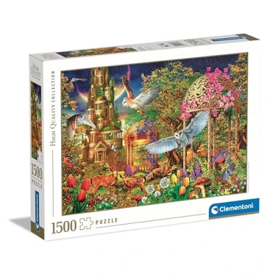 Image of Clementoni Jigsaw Puzzle Collection Woodland Fantasy Garden 1500 Pieces For Adults 14 99 Years, Gift Men/Women, Landscape, Made In Italy, 31707
