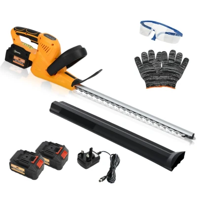 Image of Outsunny Cordless Hedge Trimmer with 51cm Blade, Brushless Motor Orange