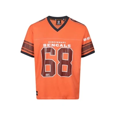 Image of Recovered Cincinnati Bengals Orange NFL Oversized Jersey Trikot Mesh Relaxed Top
