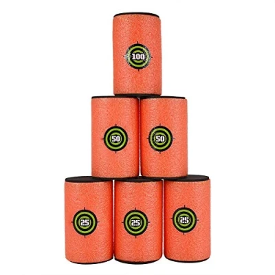 Image of TOPWAYS® 6pcs EVA Soft Foam Dart Bullet Target for Nerf N strike Toy Gun Elite Series Blasters (Big, 10.5cm)