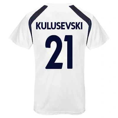 Image of Tottenham Hotspur FC Mens Kulusevski 21 Poly T Shirt White Small
