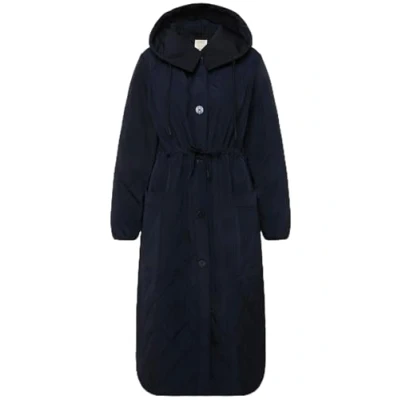 Image of Ulla Popken Women&#039;s Light Padded Coat, Navy, 28 30