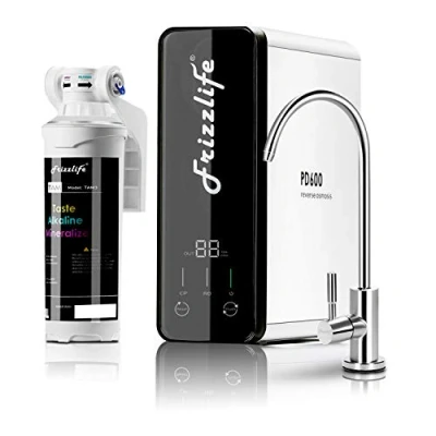 Image of Frizzlife RO Reverse Osmosis Water Filtration System 600 GPD High Flow, Tankless, Reduce TDS, Compact, Alkaline Mineral PH, 1.5:1 Drain Ratio, EU Tech Support, PD600 TAM3