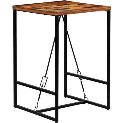 Image of vidaXL Bar Table Solid Reclaimed Wood 70x70x106 cm