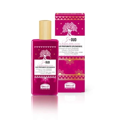 Image of Helan G Oud Body, Face &amp; Hair Oil for Soft Skin Silky, Shiny Rapidly Absorbed, Moisturising Scented Body with Vitamin E, Argan Fruits Linseed, Delicate on Made in Italy, 50 ml