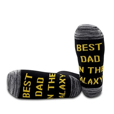Image of NOBRANDS PYOUL 1 Pair Dad Gift Sock Best in the Galaxy Socks Birthday Father&#039;s Day (Best pair)