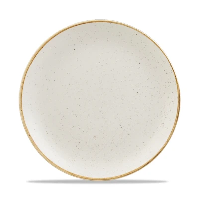 Image of Churchill Stonecast Round Coupe Plate Barley White 260mm
