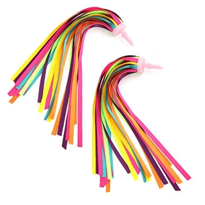 Image of 1 Pair Kids Scooter Streamers Rainbow Bike Bicycle Tassel Childrens Grips Tassels Accessories