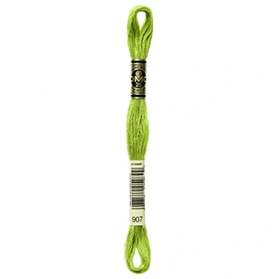 Image of DMC 117 907 6 Strand Embroidery Cotton Floss, Light Parrot Green, 8.7 Yard