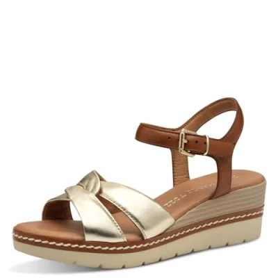 Image of Marco Tozzi Platform sandals, Women&#039;s, Size: 400, Gold shoes