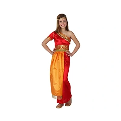 Image of Atosa 15842 Hindu Indian Bollywood Orange 7 9 Years Girl Costumes Around The World, A Anos
