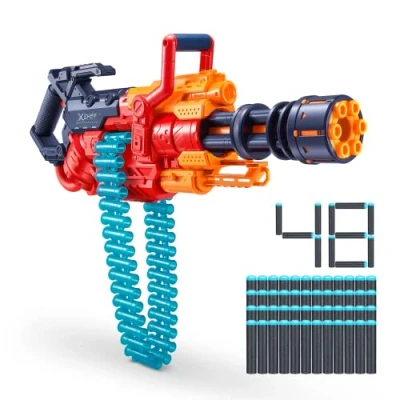 Image of XSHOT Excel Crusher Foam Dart Blaster (35 Belt, 48 Darts), Red Toy