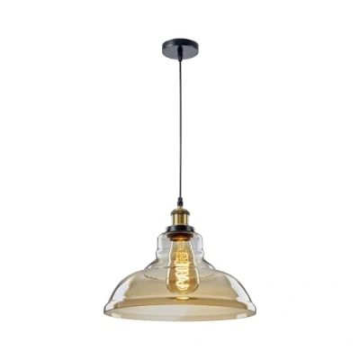 Image of MOSSODOR Retro Modern Vintage Glass Ceiling Pendant Industrial Light Lamp Shade (Gold)
