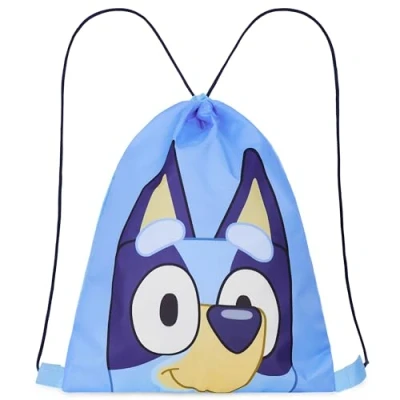 Image of Bluey Kids Drawstring Bags, 29 x 38cm Swimming Bag with Airflow Vent
