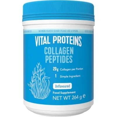 Image of Vital Proteins Collagen Peptides Powder Supplement (Type I, III), Unflavoured Hydrolszed Hair, Skin, Nail Support Supplement, Paleo, gluten free, Non GMO, 20g per Serving 264g Canister, 1Pack