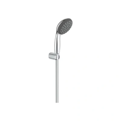 Image of GROHE Vitalio Start 100 Wall Holder Hand Shower Set (2 Spray 10 cm with Water Saving Technology and Anti Limescale System, Shower/Bath Holder, Hose 1.75 m), Chrome, 27950000
