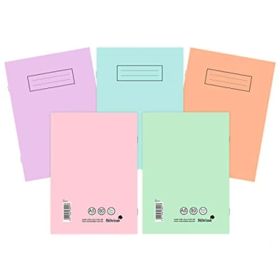 Image of Silvine A5 Notebooks Assorted Pastel Colours (Pack of 10)