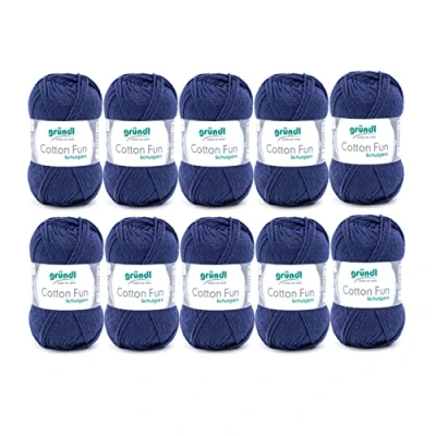 Image of Gründl Cotton Fun Wool Cotton, navy, 27.00 x 11.00 07.00 cm