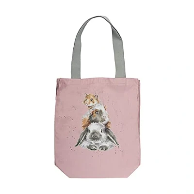 Image of Wrendale Designs &#039;Piggy In The Middle Canvas Tote Bag