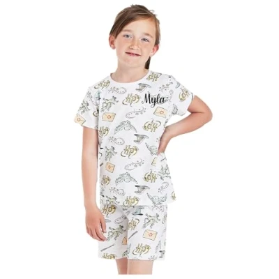 Image of Harry Potter Personalised Girls Short Pyjamas Nightwear (Personalised Shorty, 13 Years)