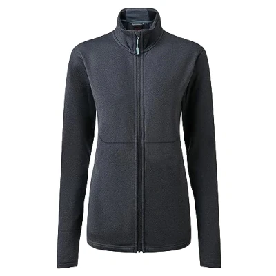 Image of Rab Women’s Geon Jacket Fleece Full Zip for Skiing, Trekking, &amp; Casual Use Black/Steel 8