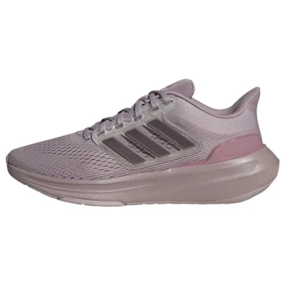 Image of adidas Performance Ultrabounce Neutral running shoes, Women&#039;s, Size: 6.5, Preloved fig/aurora metallic/wonder orchid Textile/synthetics