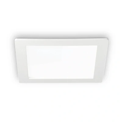 Image of Groove LED 1 Light Medium Square Warm Recessed Spotlight Panel White
