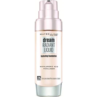 Image of Maybelline New York Make Up, Dream Radiant Liquid Foundation, No. 05 Fair Porcelain, 30 ml