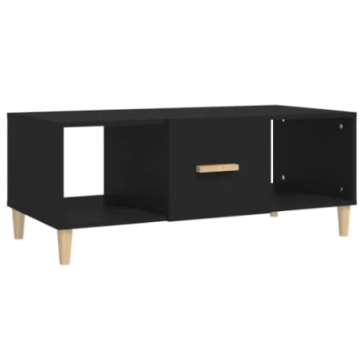 Image of vidaXL Coffee Table Indoor Living Room Furniture Sofa Side Couch Centre Accent End Tea Telephone Black Engineered Wood