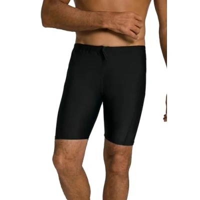 Image of JP 1880 Men&#039;s Big &amp; Tall Supportive Short Swim Trunks Black XXX Large 706384 10 3XL