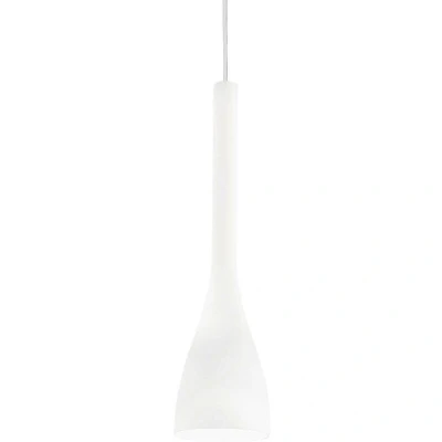 Image of Flut 1 Light Small Ceiling Pendant White, E14