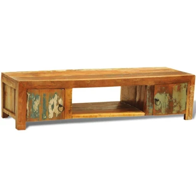 Image of vidaXL Reclaimed Wood TV Cabinet with 2 Doors Vintage Antique style