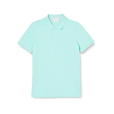 Image of Calvin Klein Jeans Men&#039;s CK Embro Badge Slim Polo J30J325269 S/S, Blue Tint, XS