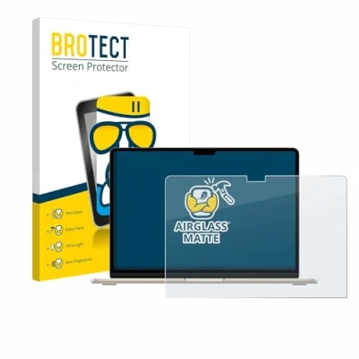 Image of brotect Anti Glare Glass Screen Protector Matte compatible with Apple MacBook Air 15&quot; M2 2022 Scratch 9H Protection Film