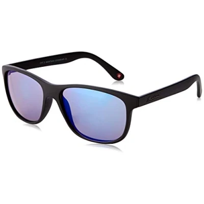 Image of Montana Unisex Sunglasses MS48 Black Revo Blue One Size