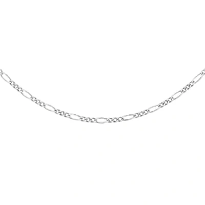 Image of Tuscany Silver Women&#039;s Sterling Diamond Cut Figaro Chain Necklace of 51cm/20&quot;
