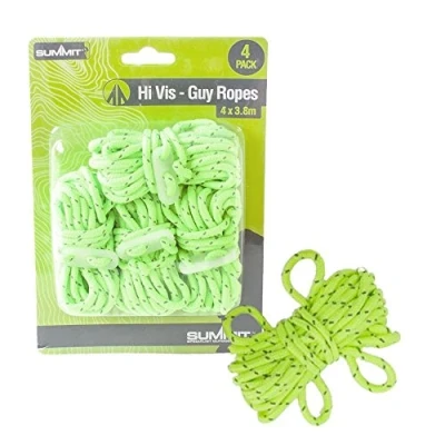 Image of Summit Hi Vis Guy Ropes with Tensioners Green