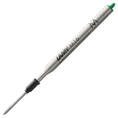 Image of LAMY M 16 Refill 801 Metal Ballpoint Pen in Green Line Width
