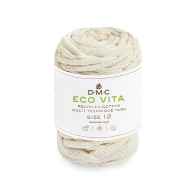 Image of DMC Eco Vita 12, Crochet Knitting Macrame Yarn, Sand (31), 250g