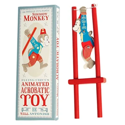 Image of Rex London Sideshow Monkey Wooden Acrobatic Toy