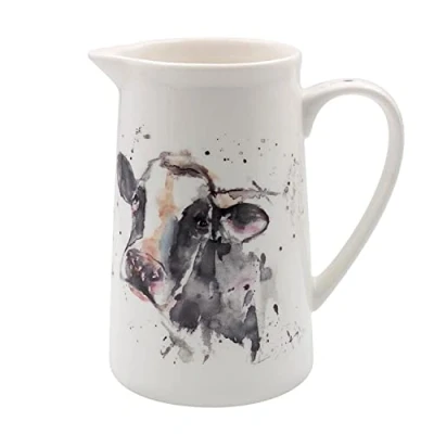 Image of Ceramic Jug Country Life Cow Design 1 Pc