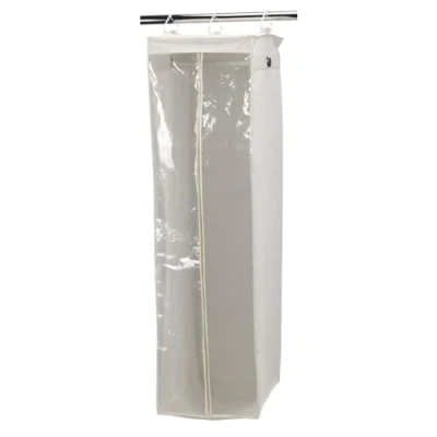 Image of Household Essentials 311332 Hanging Wardrobe Garment Storage Bag Natural Canvas