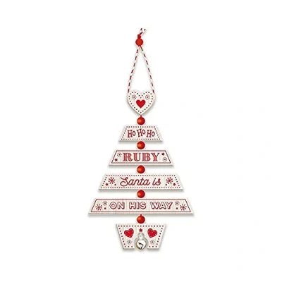 Image of History &amp; Heraldry Christmas Tree Decoration Ruby 269800720 Wooden Hand Crafted