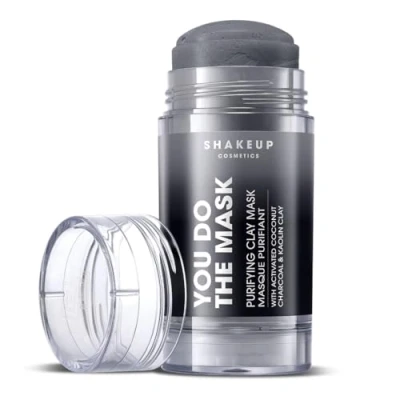 Image of Shakeup Mens Charcoal Face Mask Stick, Purifying and Cleansing, Hydrates &amp; Nourishes with Coconut Extract, Vegan Skincare, Mess Free, 35gr
