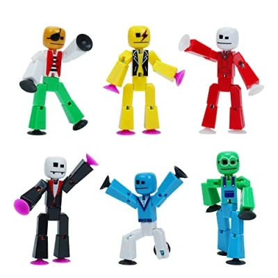 Image of Zing Stikbot Avatar Series 1, Set of 6 UV Print Collectable Action Figures, Create Stop Motion Animation, Great for Kids Ages 4 and Up