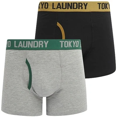 Image of Tokyo Laundry Men&#039;s &#039;Abbots&#039; 2 Pack Boxer Shorts Set