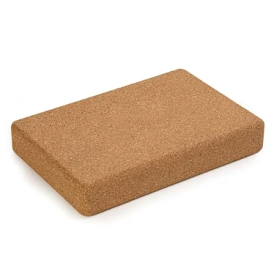 Image of Yoga Studio The Comfortable Natural Cork Flat Block Unbranded (30.5cm x 20.5cm 5cm) Support Aid, Eco Friendly
