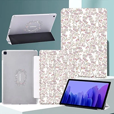 Image of Printed PU Leather Stand Smart Cover Case Fit Samsung Galaxy Tab A7 10.4 (2020) T500 T505 Tablet (Tab T505, 3.flower tree)
